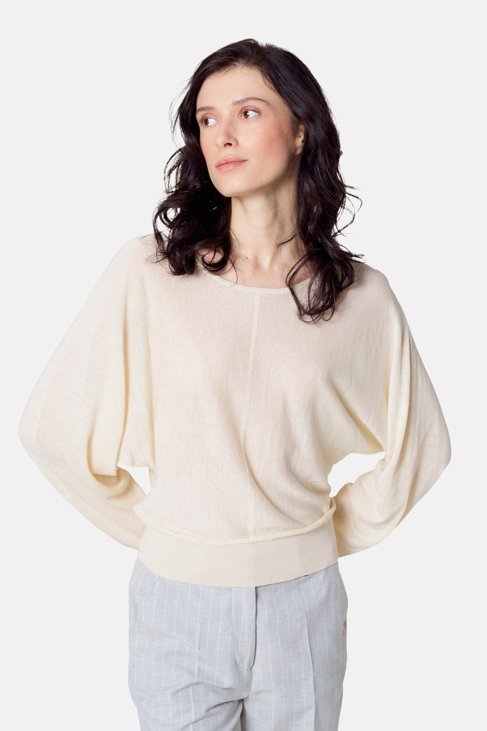 Pull col O Écru - Le Fabuleux Marcel de Bruxelles