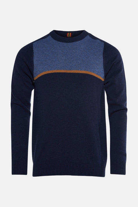 Pull à col rond - bleu
