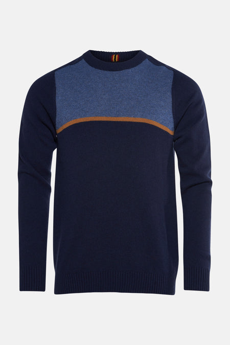 Pull à col rond - bleu