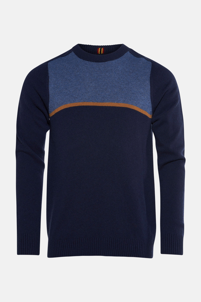 Pull à col rond - bleu