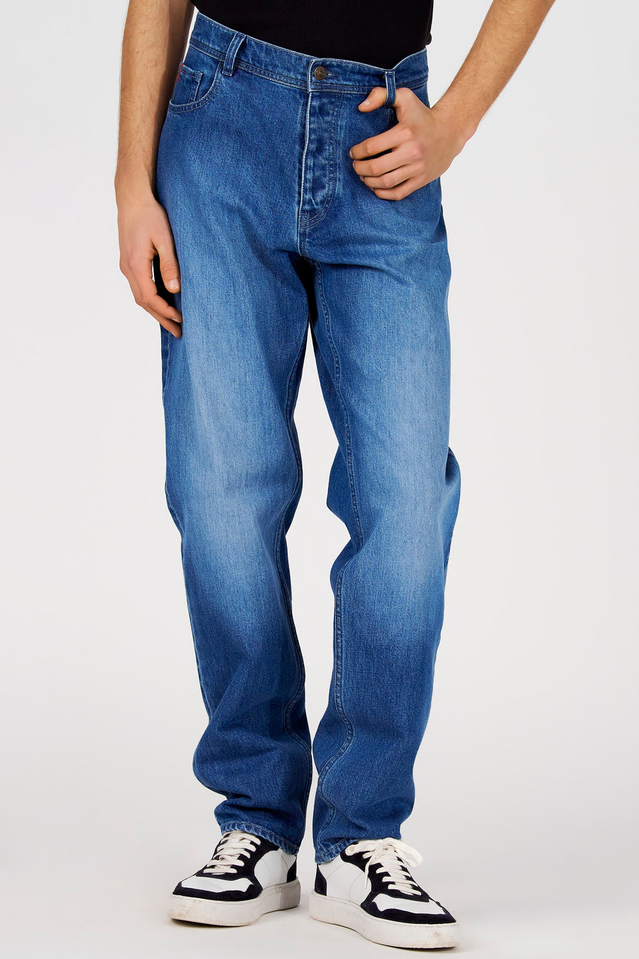 Le Jean Straight - mid blue denim