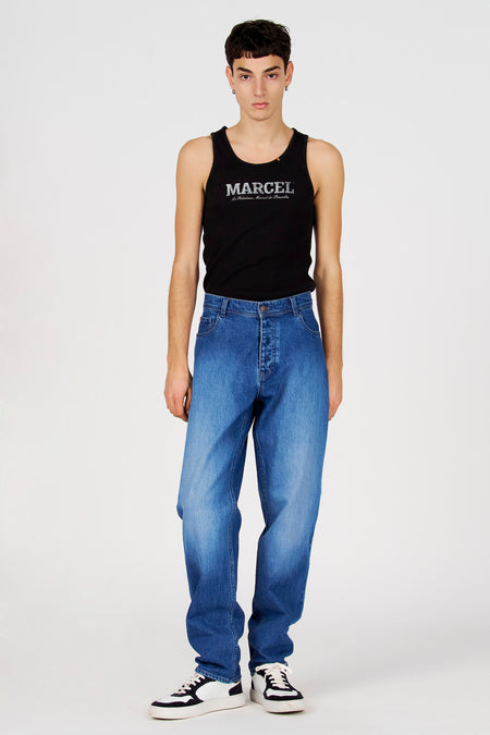 Le Jean Straight - mid blue denim