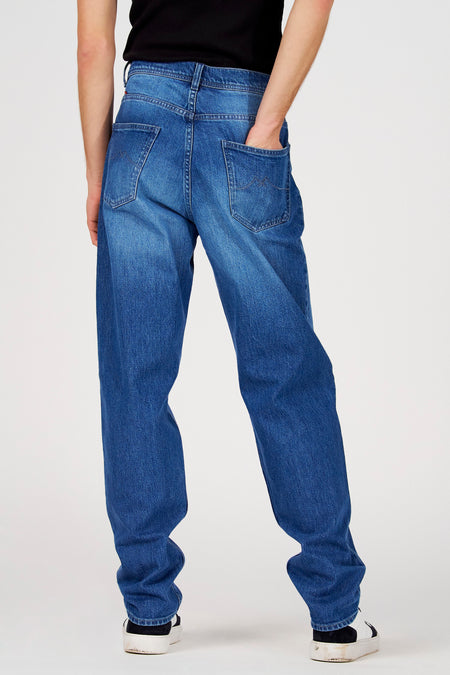 Le Jean Straight - mid blue denim