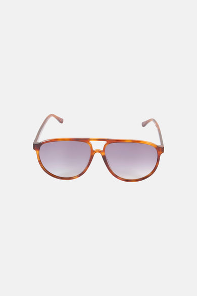 Lunettes de soleil marron de Le Fabuleux Marcel de Bruxelles, avec monture écaille de tortue et verres à dégradé.