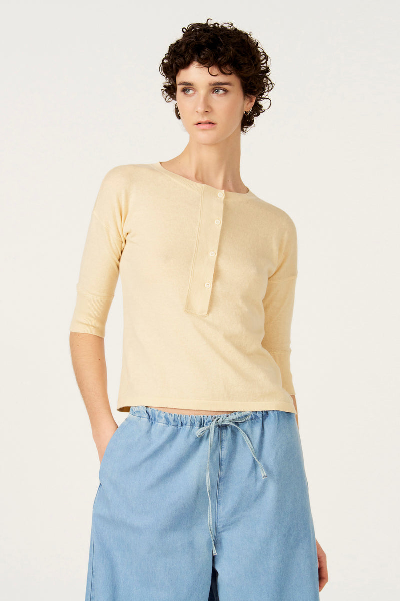Pull à col rond - Écru