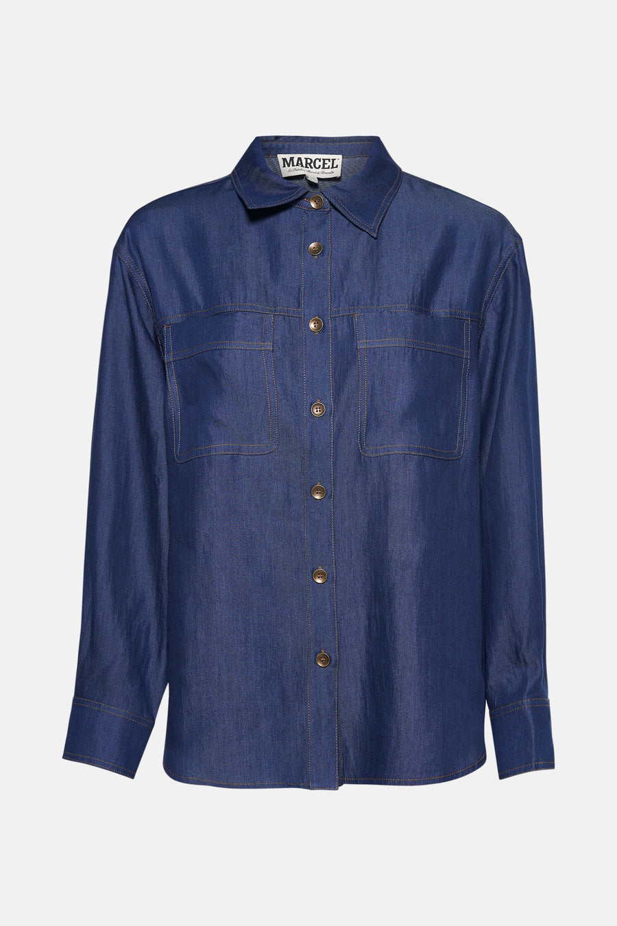 Chemise à manches longues - dark blue denim - Le Fabuleux Marcel de Bruxelles - 1
