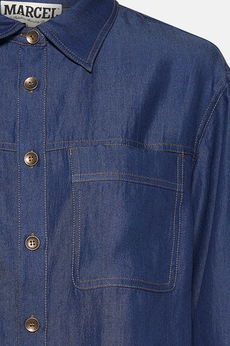 Chemise à manches longues - dark blue denim - Le Fabuleux Marcel de Bruxelles - 5