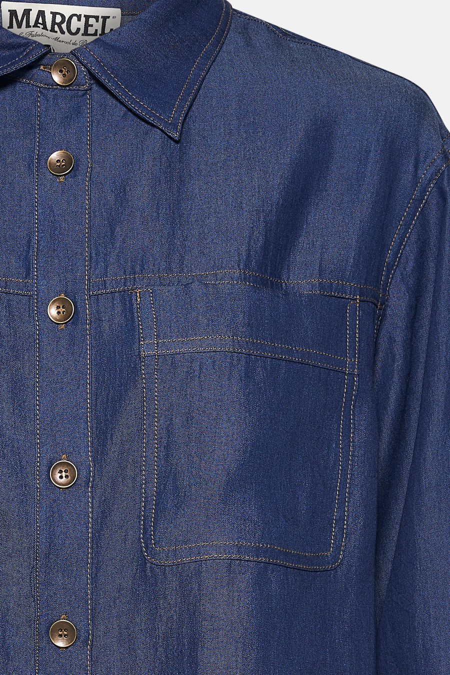 Chemise à manches longues - dark blue denim - Le Fabuleux Marcel de Bruxelles - 4