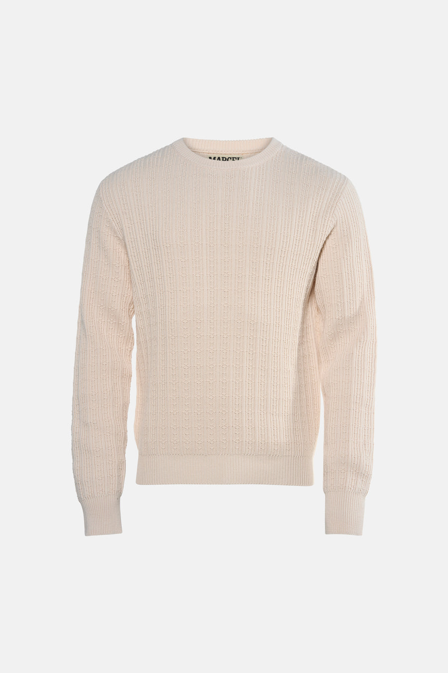 Pull col O - blanc