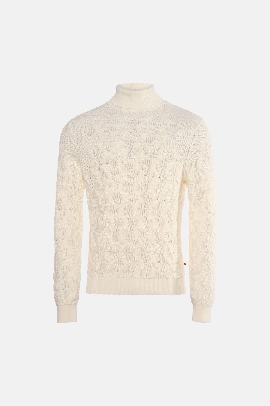 Pull col O - blanc