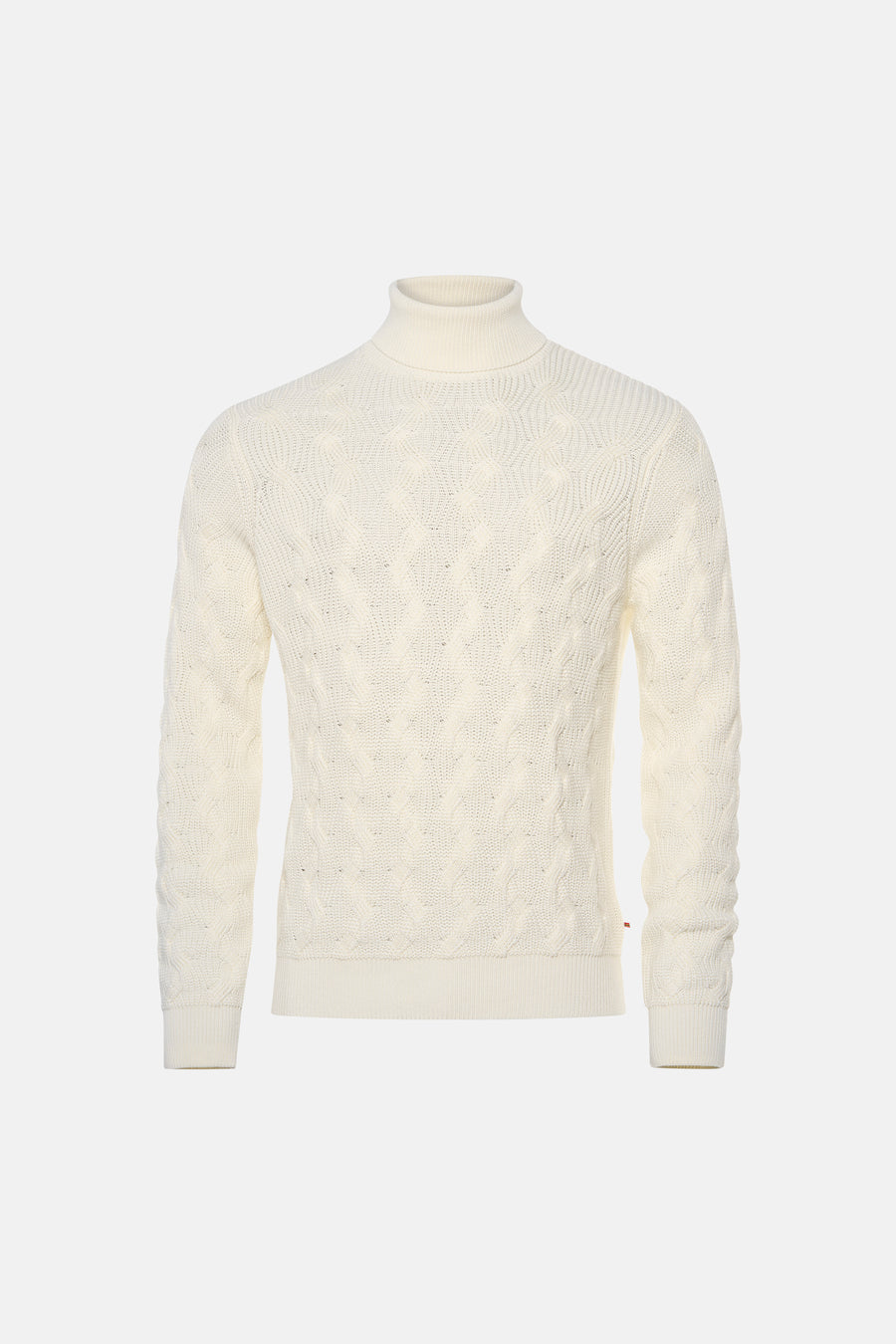 Pull col O - blanc