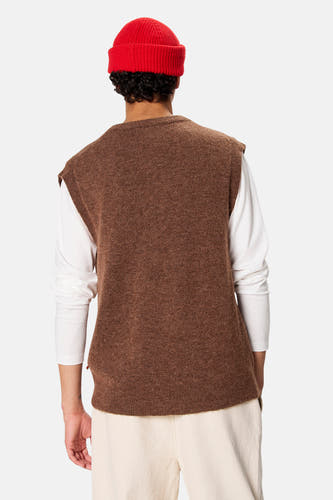 Pull sans manches - brun