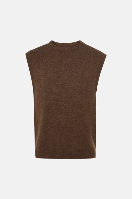 Pull sans manches - brun