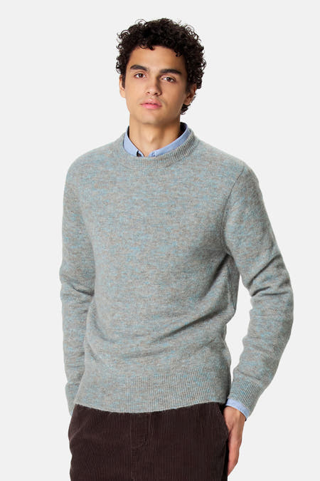 Pull col O - bleu