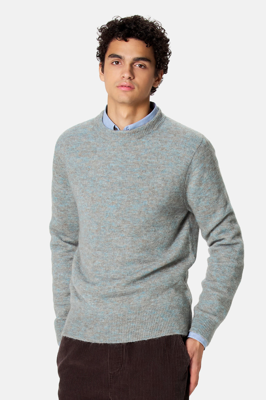 Pull col O - bleu