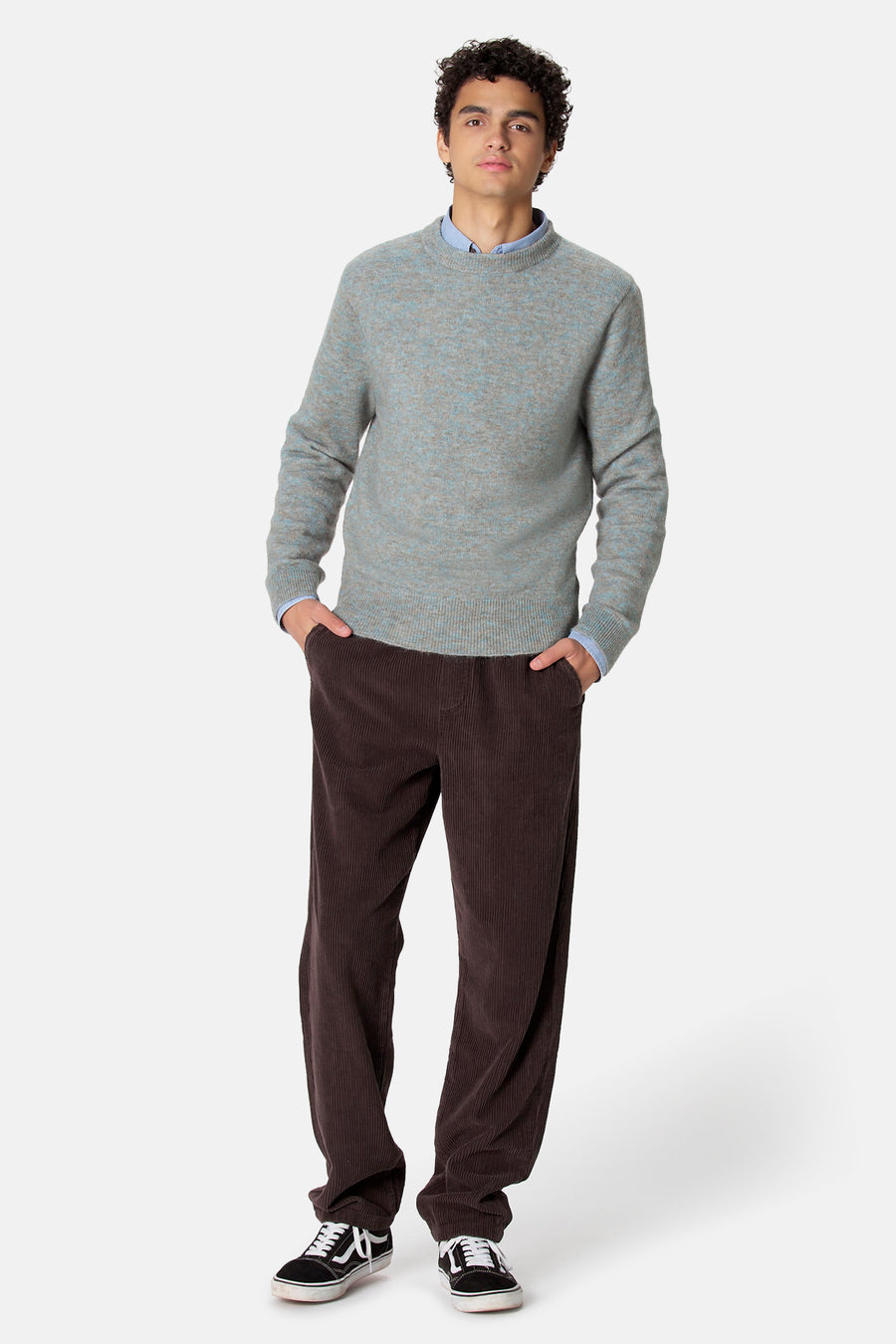 Pull col O - bleu