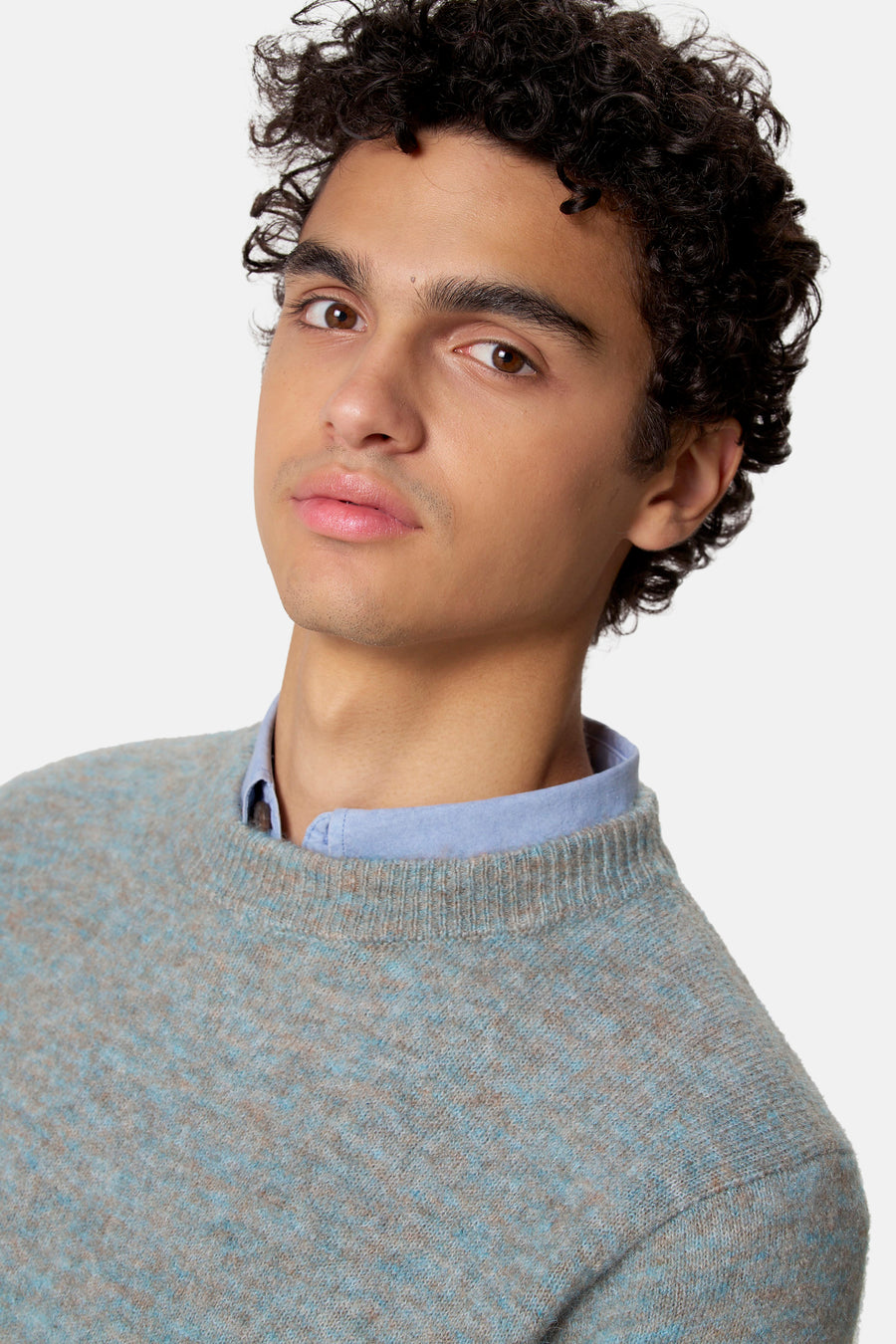 Pull col O - bleu