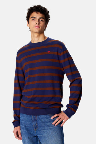 Pull col O - bleu
