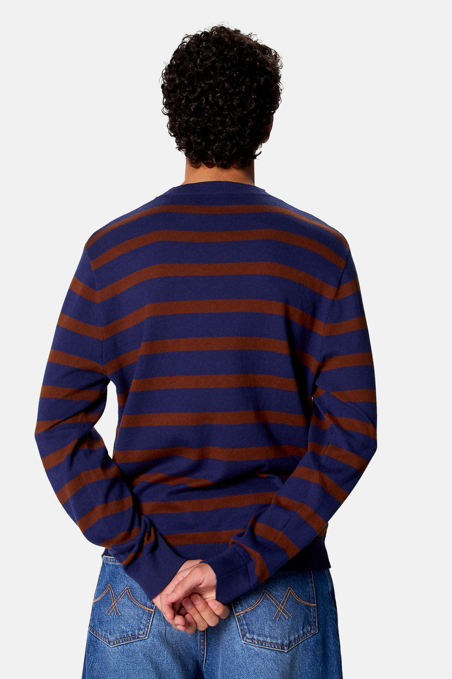 Pull col O - bleu