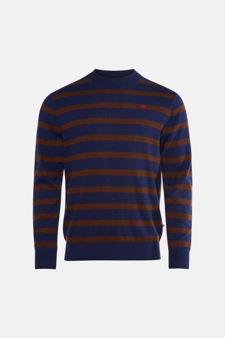 Pull col O - bleu