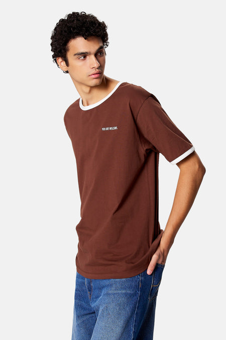 T-shirt à manches courtes - brun