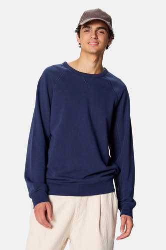 Sweat col O - bleu