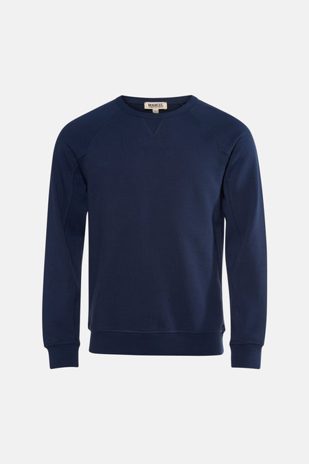 Sweat col O - bleu