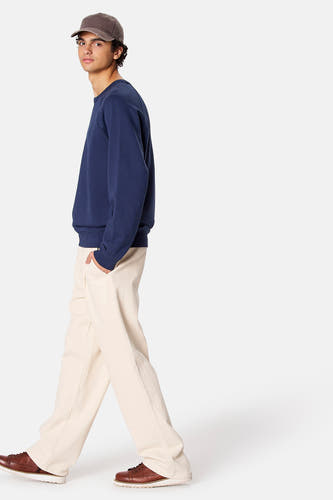 Sweat col O - bleu