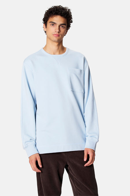 Sweat col O - bleu