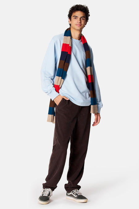 Sweat col O - bleu
