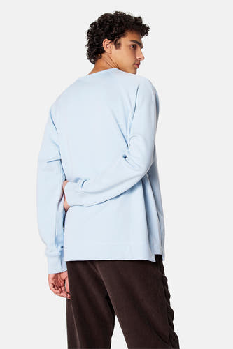 Sweat col O - bleu