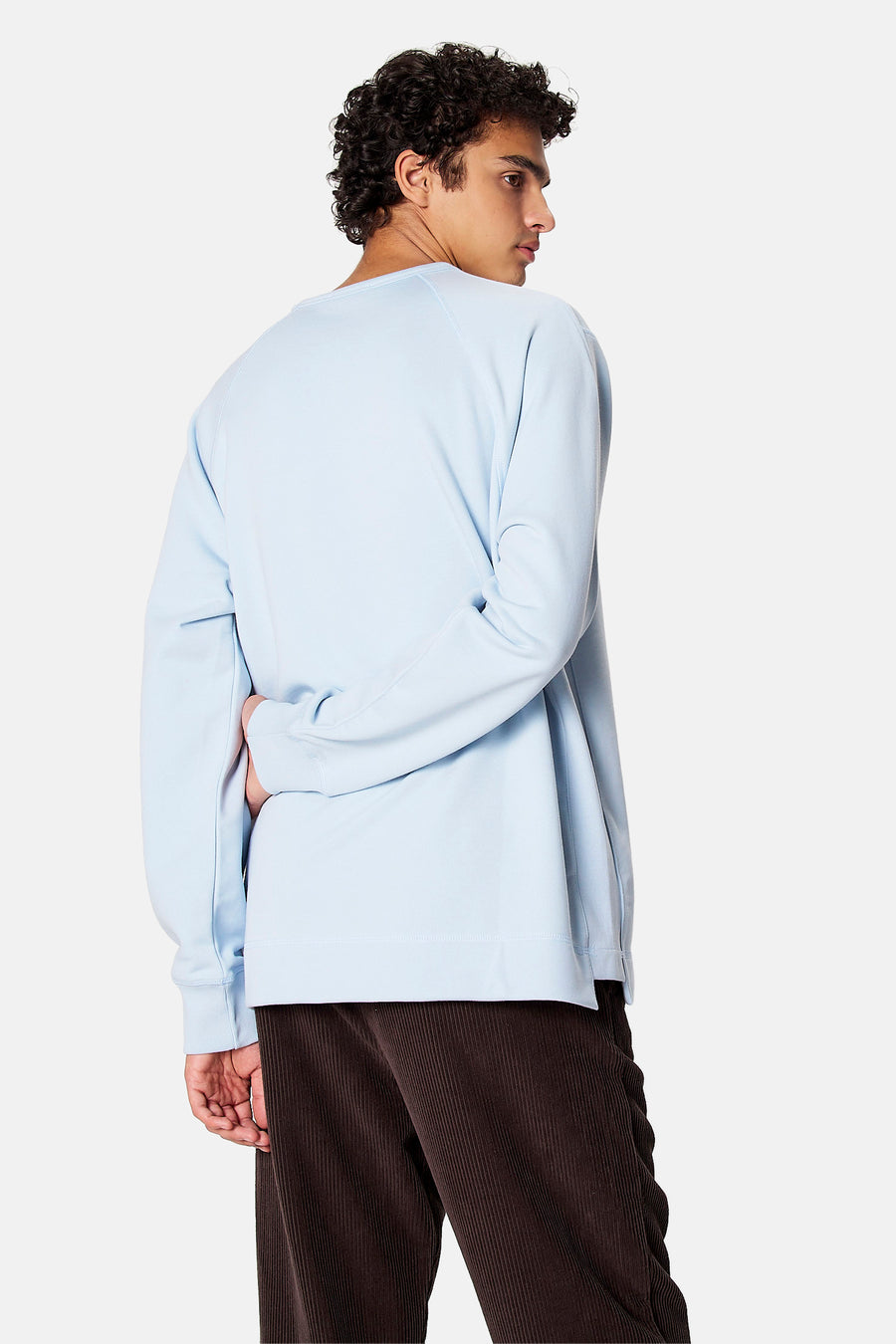 Sweat col O - bleu
