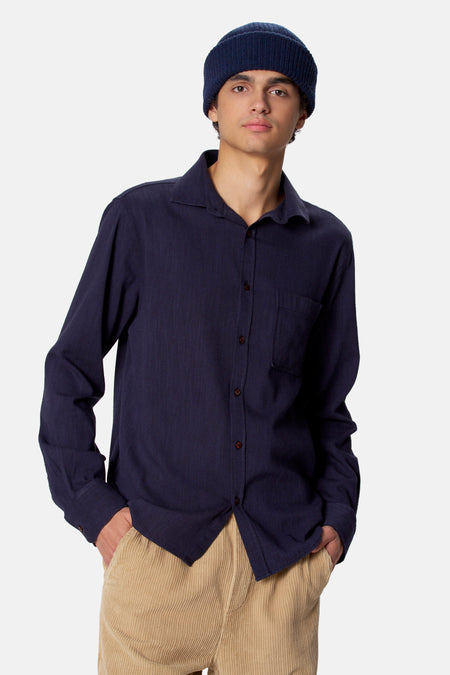 Chemise à manches longues - bleu