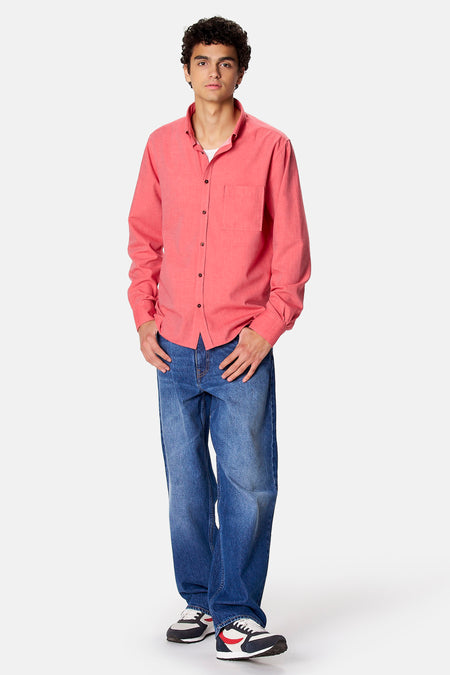 Chemise à manches longues - rouge