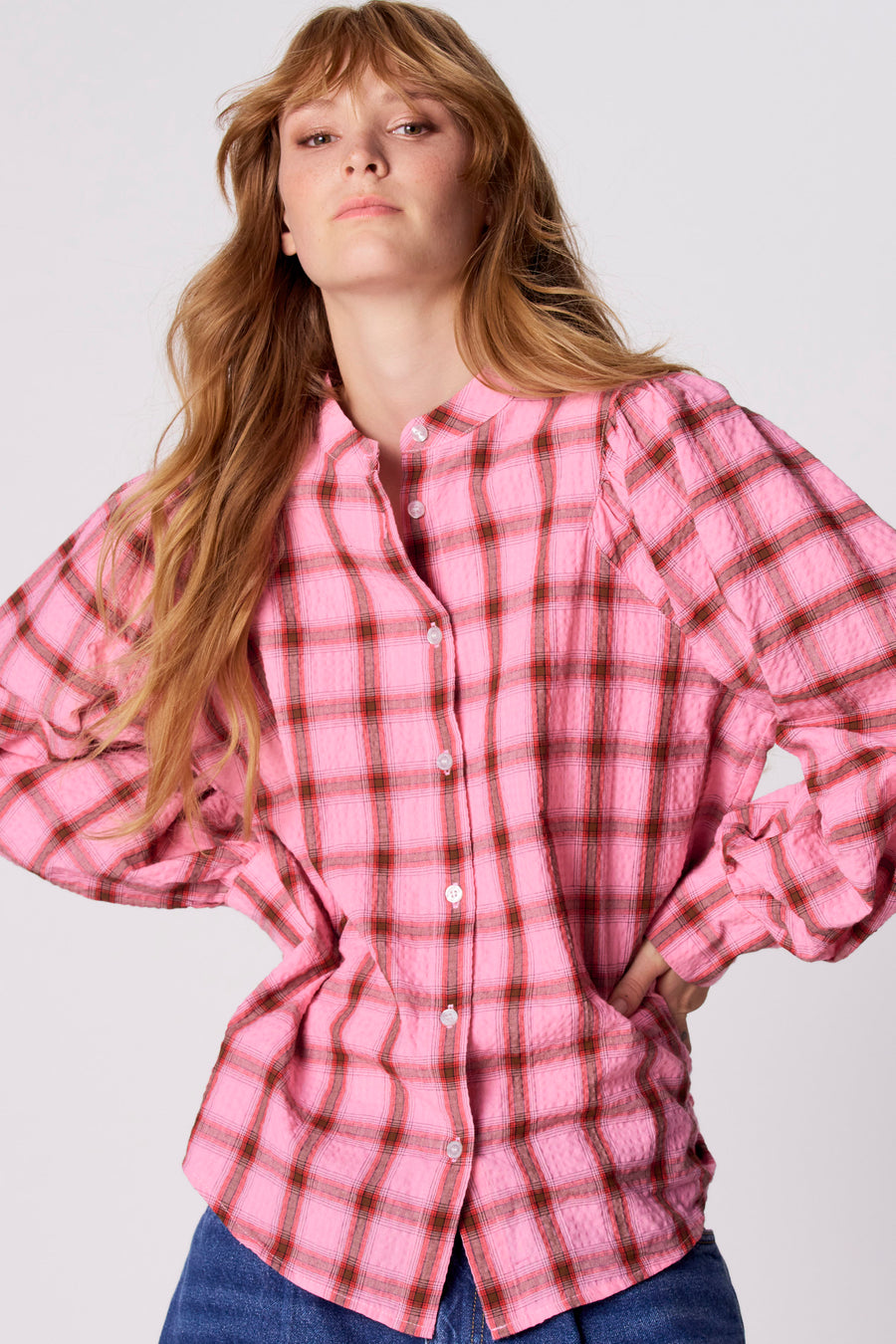 Chemise à manches longues - Rose