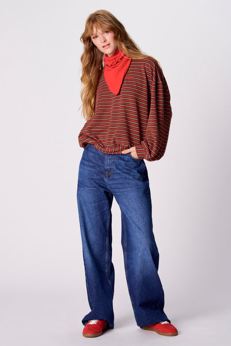 Sweat col O - multicolore