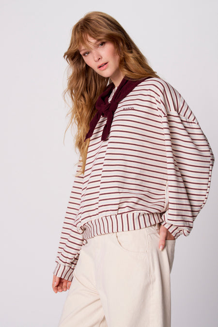 Sweat col O - multicolore