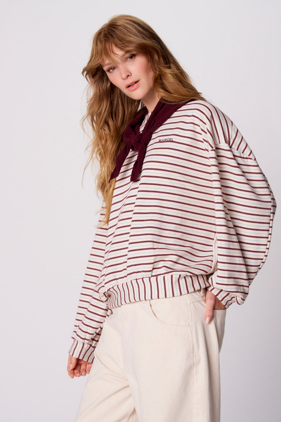 Sweat col O - multicolore