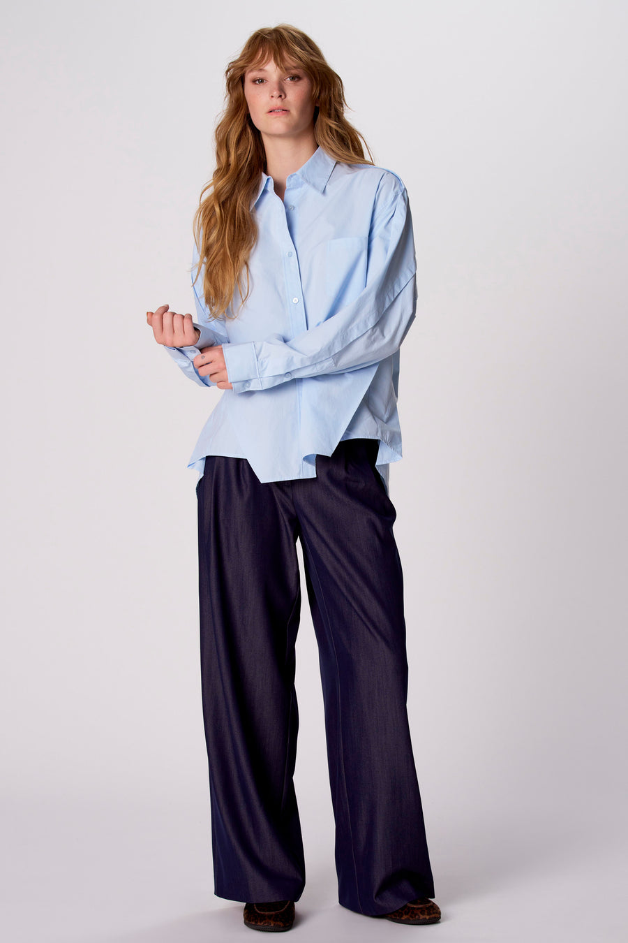 Chemise à manches longues - bleu