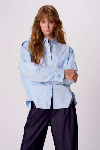 Chemise à manches longues - bleu