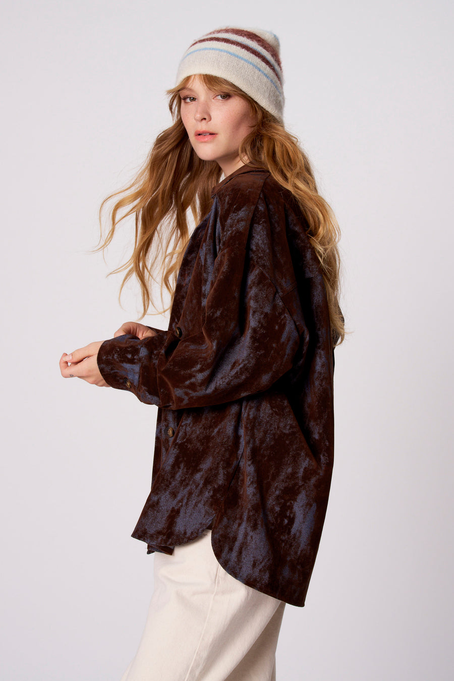 Pull col V - multicolore