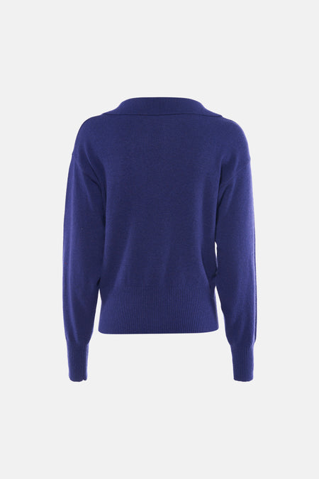 Pull col V bleu - Le Fabuleux Marcel de Bruxelles