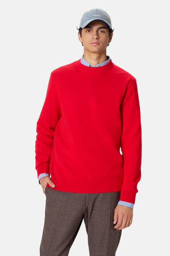 Pull col O - rouge