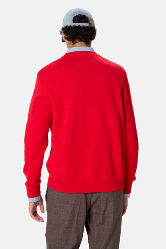 Pull col O - rouge