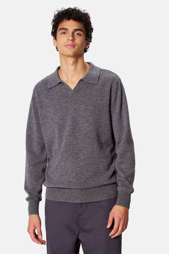 Pull col V - gris