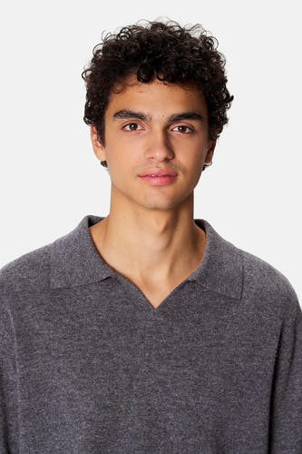 Pull col V - gris