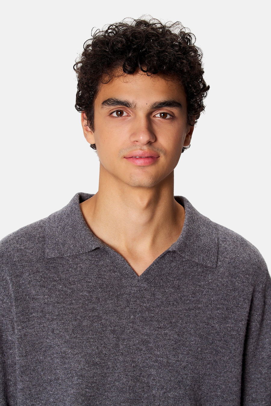 Pull col V - gris