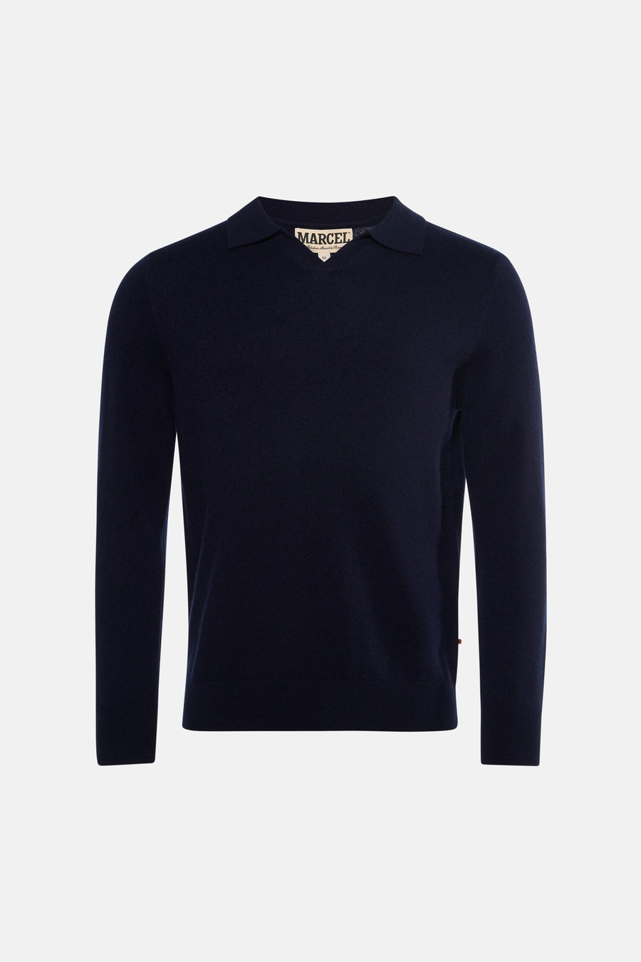 Pull col V - bleu