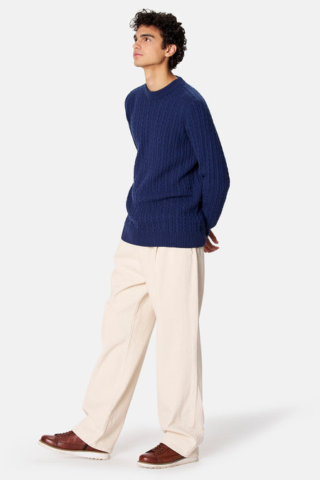 Pull col O - bleu