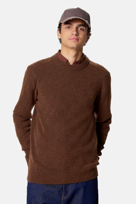 Pull col O - brun